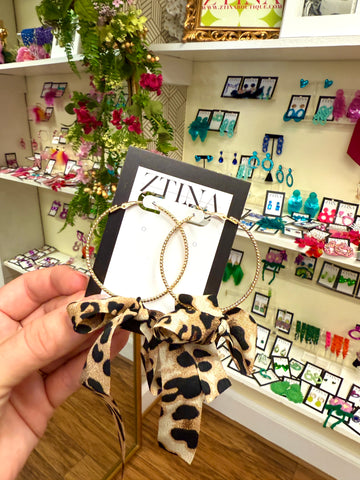 Cheeta Bows, Earrings