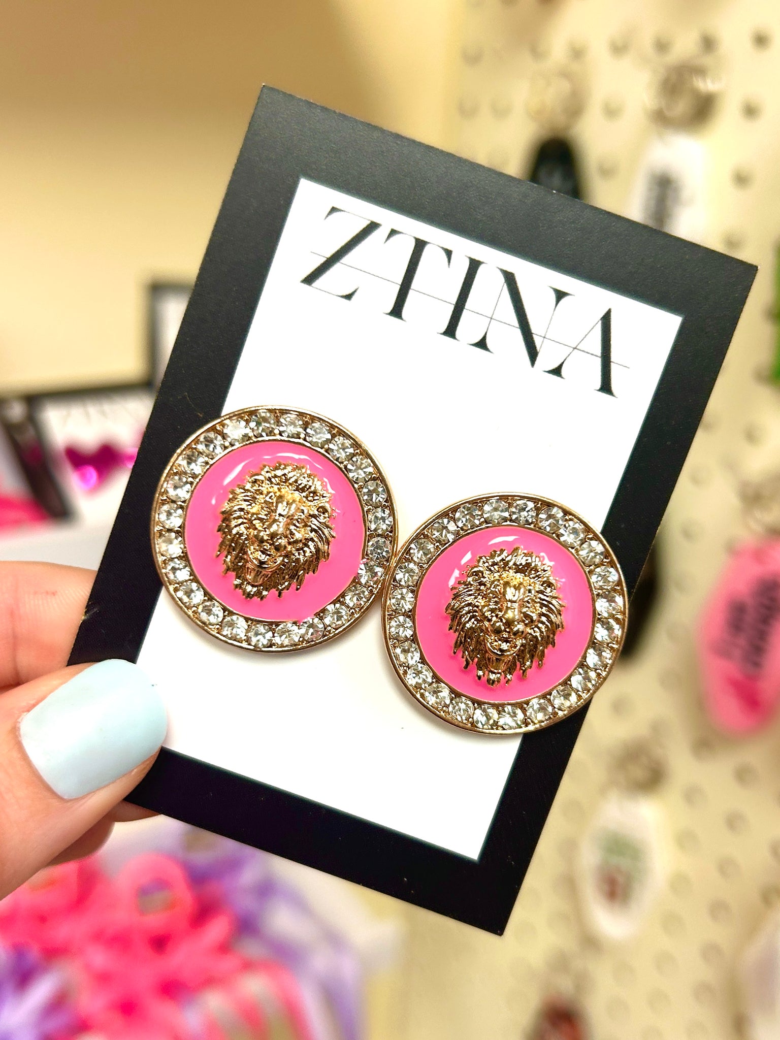 Victoria Earrings, Pink