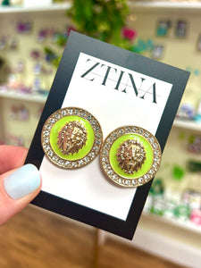 Victoria Earrings, Green