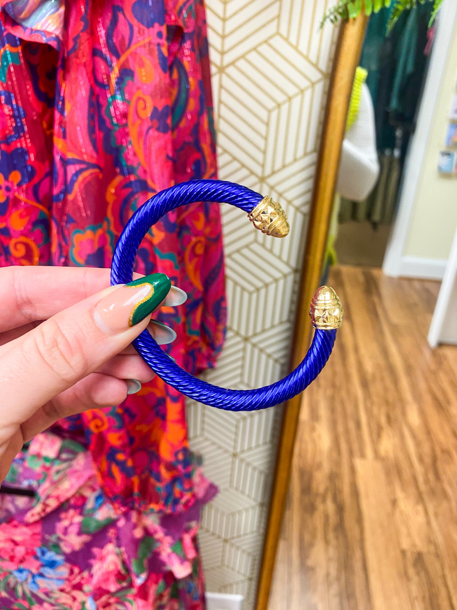Aurora Bracelet, Blue Gold Tips