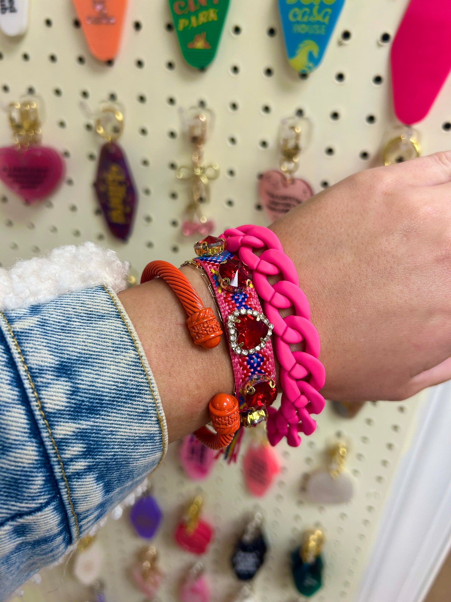 Lovey Heart Bracelet, Pink