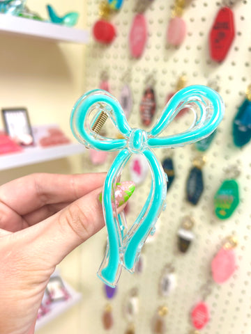 Teal, Bow Clip