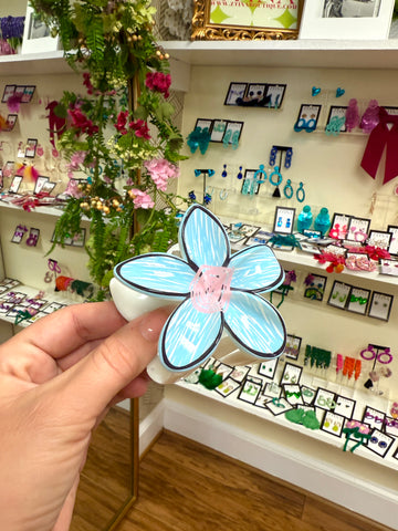 Drawing Flowers, Clip Blue