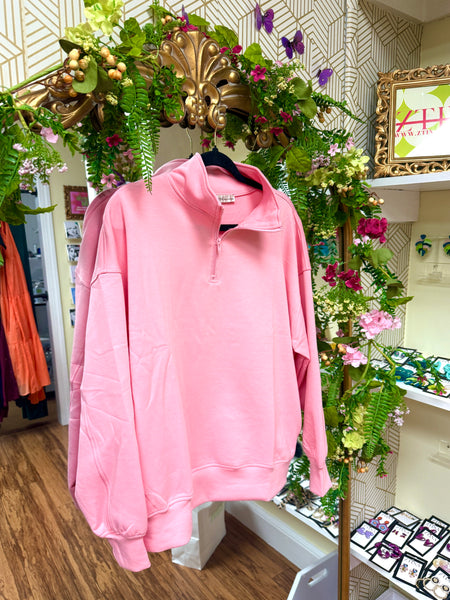 Cutie Quarter Zip, Coral