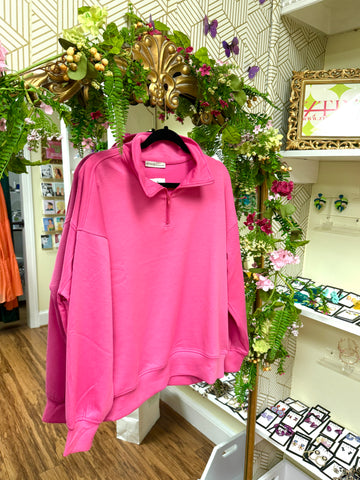 Cutie Quarter Zip, Candy Pink