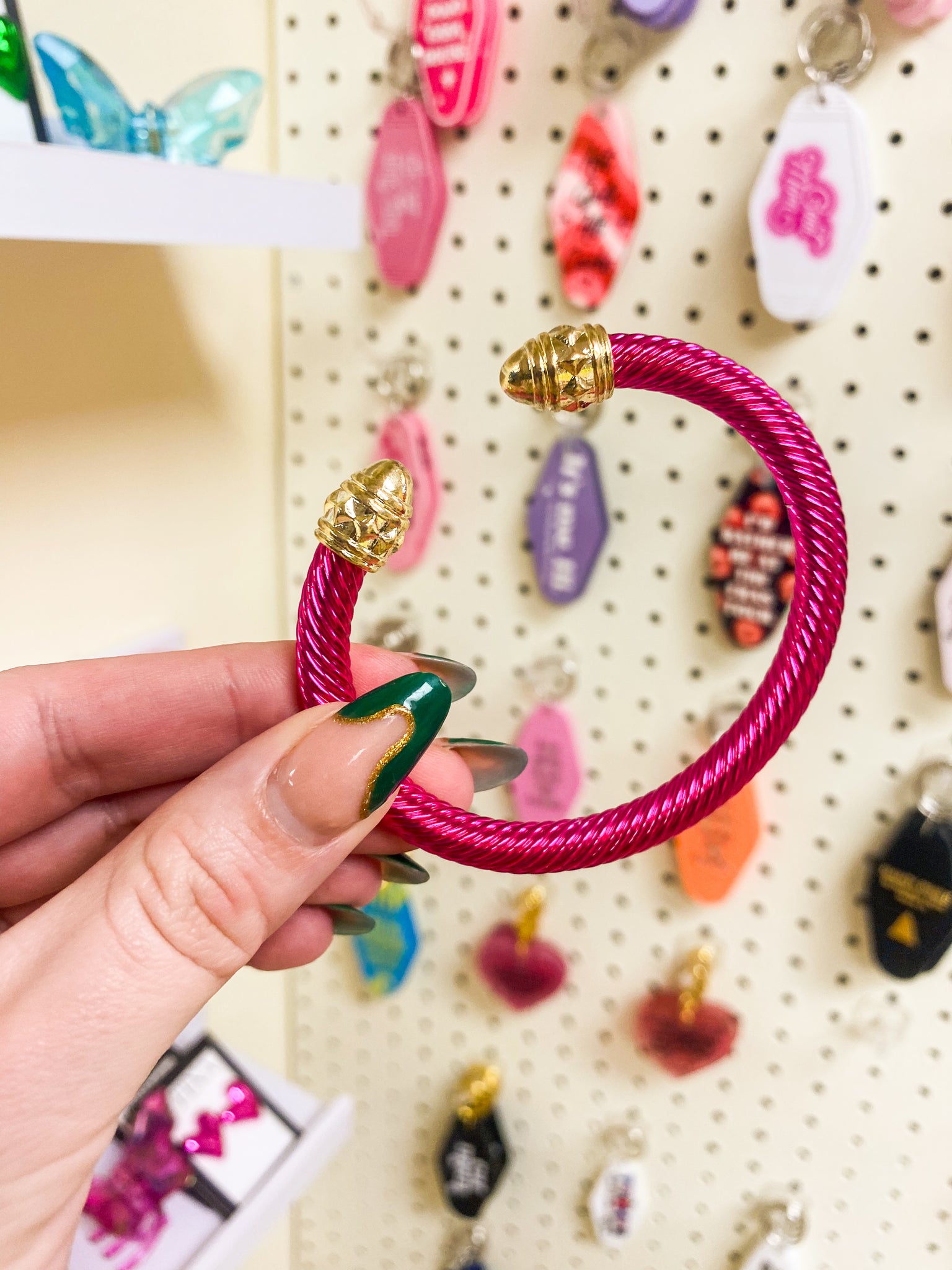 Aurora Bracelet, Pink Gold Tips