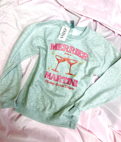 Merrier with a Martini, Crewneck