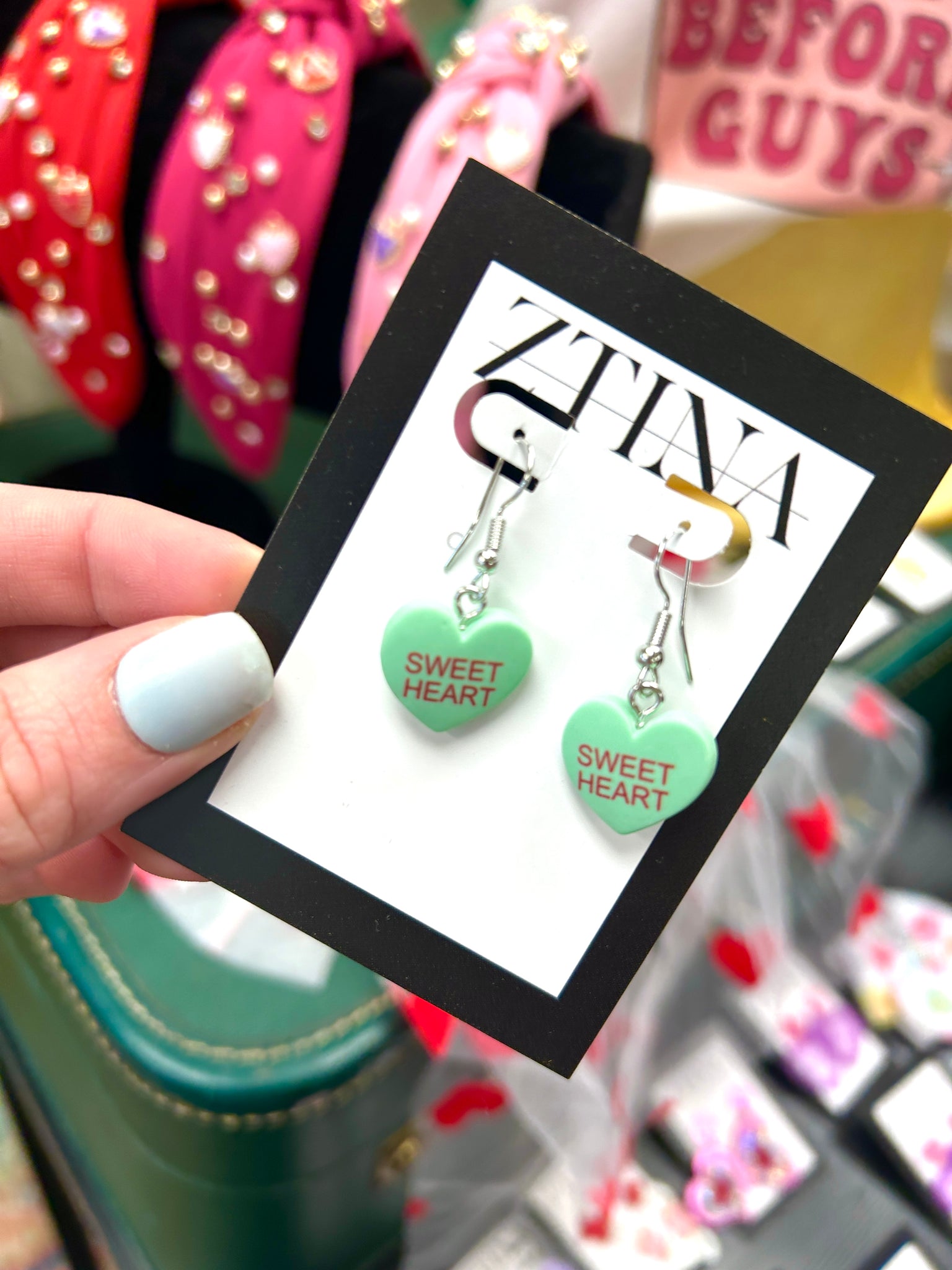 Hug Me Earrings, Green