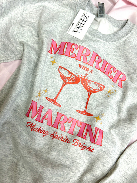 Merrier with a Martini, Crewneck