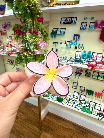 Drawing Flower, Clip Light Pink