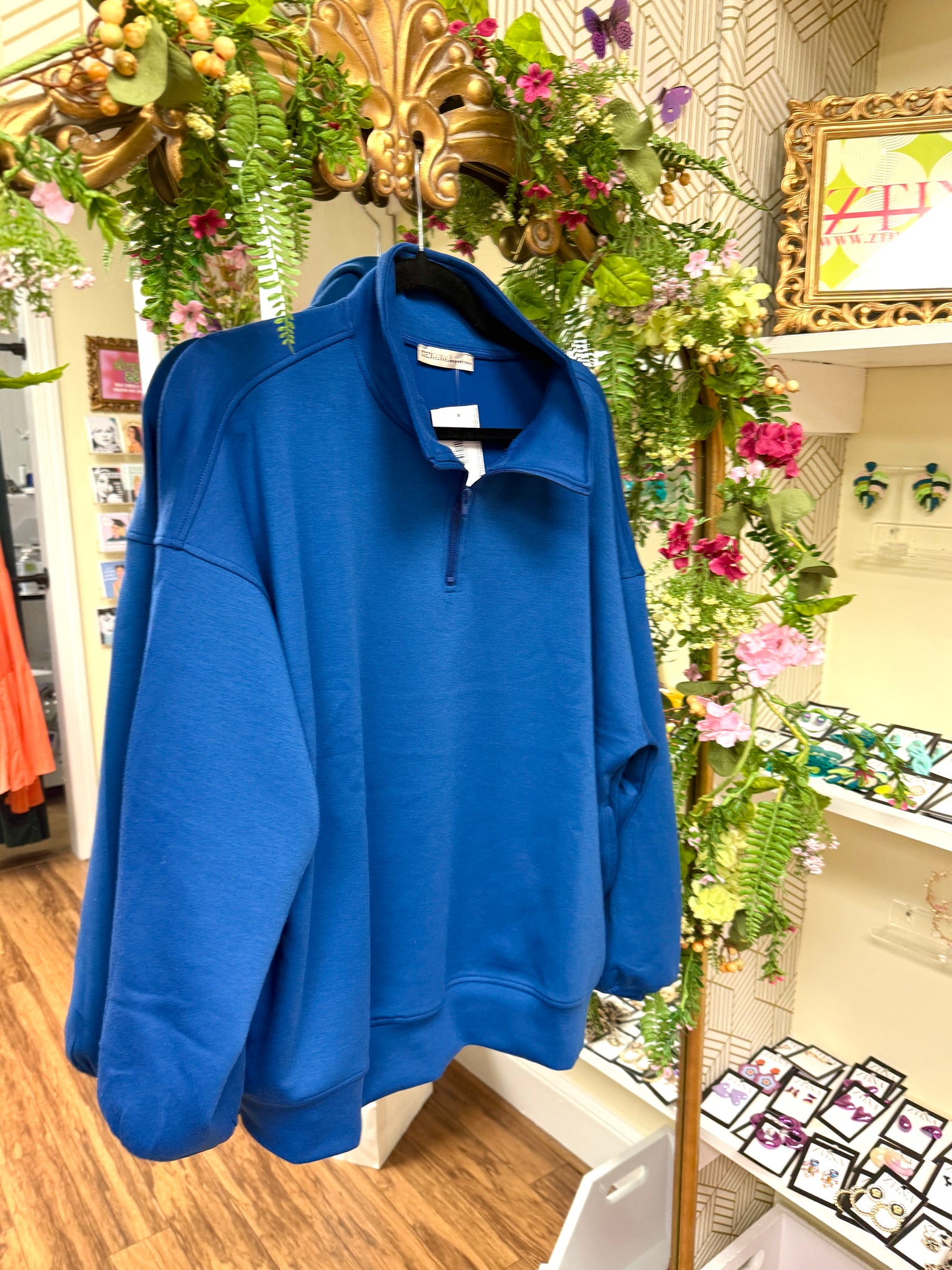 Cutie Quarter Zip, Dark Blue
