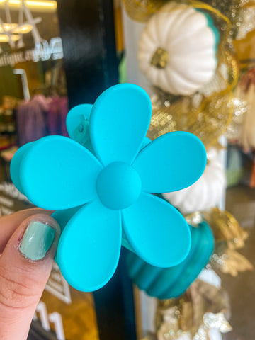 Flower Clip, Bright Blue